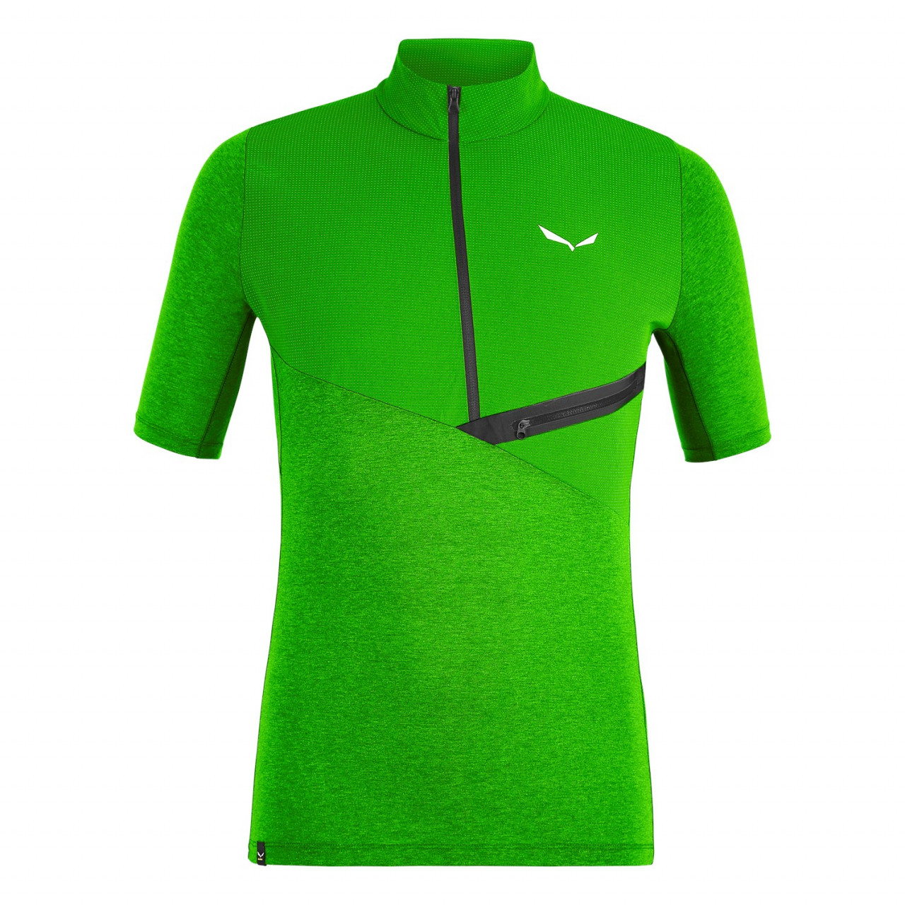 Camisetas Salewa Agner Hybrid Dry Cremallera Hombre Verdes Mexico (OF6591483)